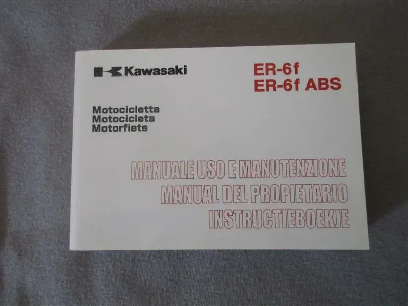 Kawasaki ER-6 f ABS Handbuch Manuel del Probietario Bedienungsanleitung 99976-14 - Bild 1