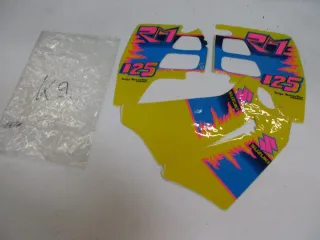 K9. SUZUKI RM 125 Aufkleber Dekorset Dekor Blau Pink Gelb Emblem - Bild 2