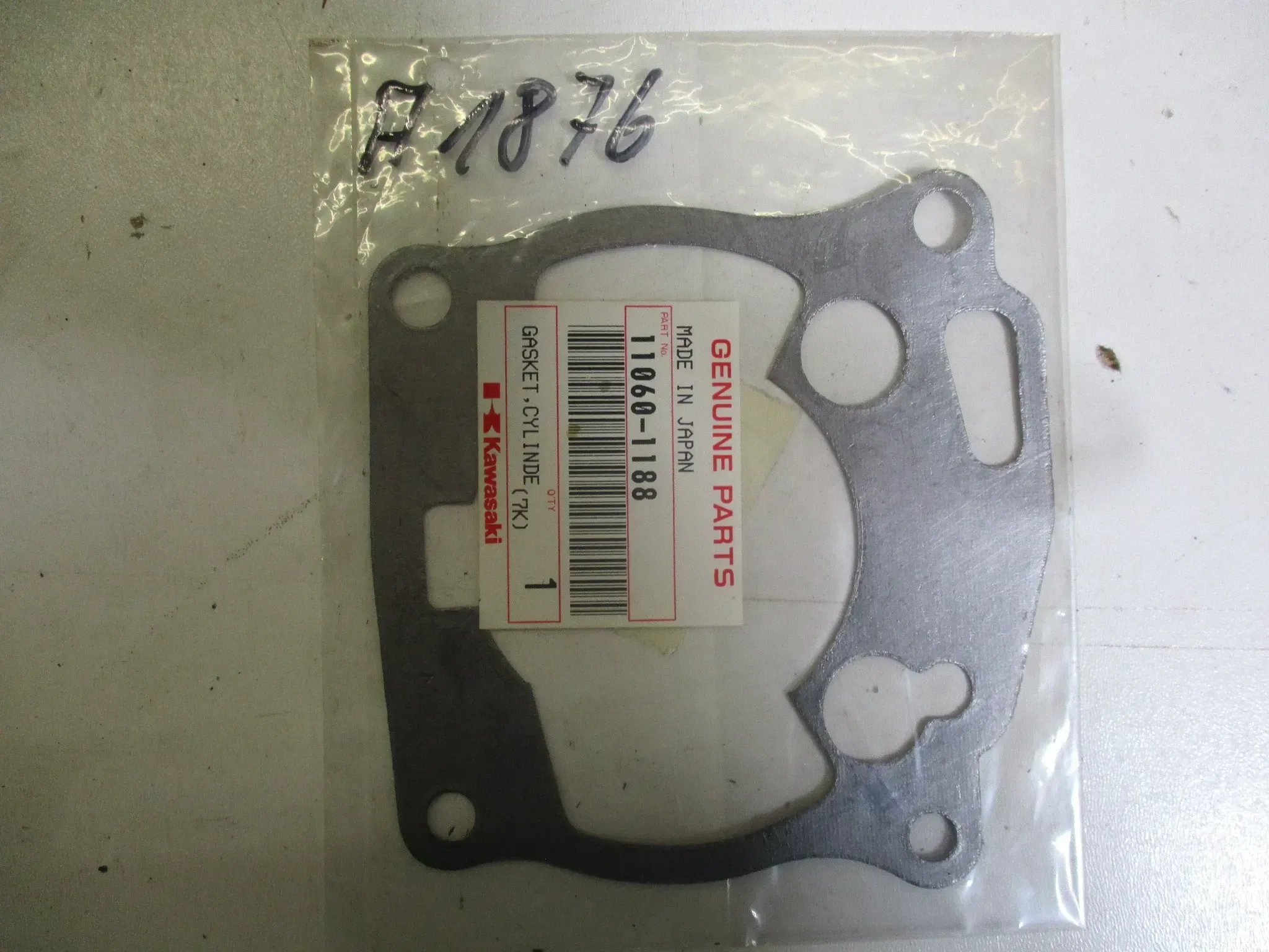 A1876 Kawasaki KX 125 Zylinderfußdichtung 11060-1188 Dichtung - Bild 1
