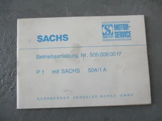 Sachs P1 504/1 A Bordbuch Handbuch Bedienungsanleitung Informationsbuch - Bild 1