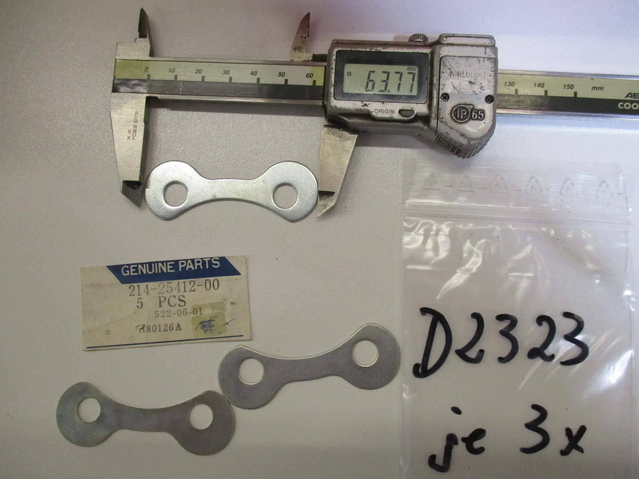 D2323 Yamaha DT AT CT RT YZ TY 50_125 Platte 214-25412-00 Sicherungsscheibe Kettenradträger - Bild 1