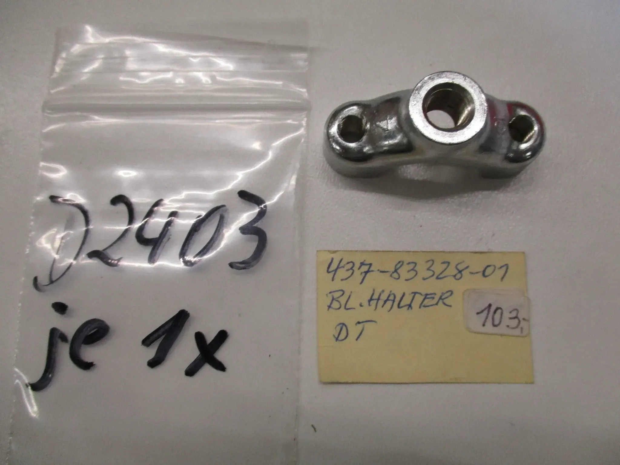 D2403 Blinkerstütze Yamaha LB_TY 50_80 Chappy ET 437-83328-01 Blinker vorne - Bild 1