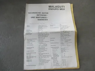 Malaguti Enduro MGX 50 Bordbuch Handbuch  Bedienungsanleitung Informationsbuch - Bild 1