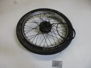 H8. Puch Mofa Felge vorne Vorderrad 1,20 x 16 Zoll Silverseal Speichenfelge Bremstrommel Tachoschnecke - Bild 1
