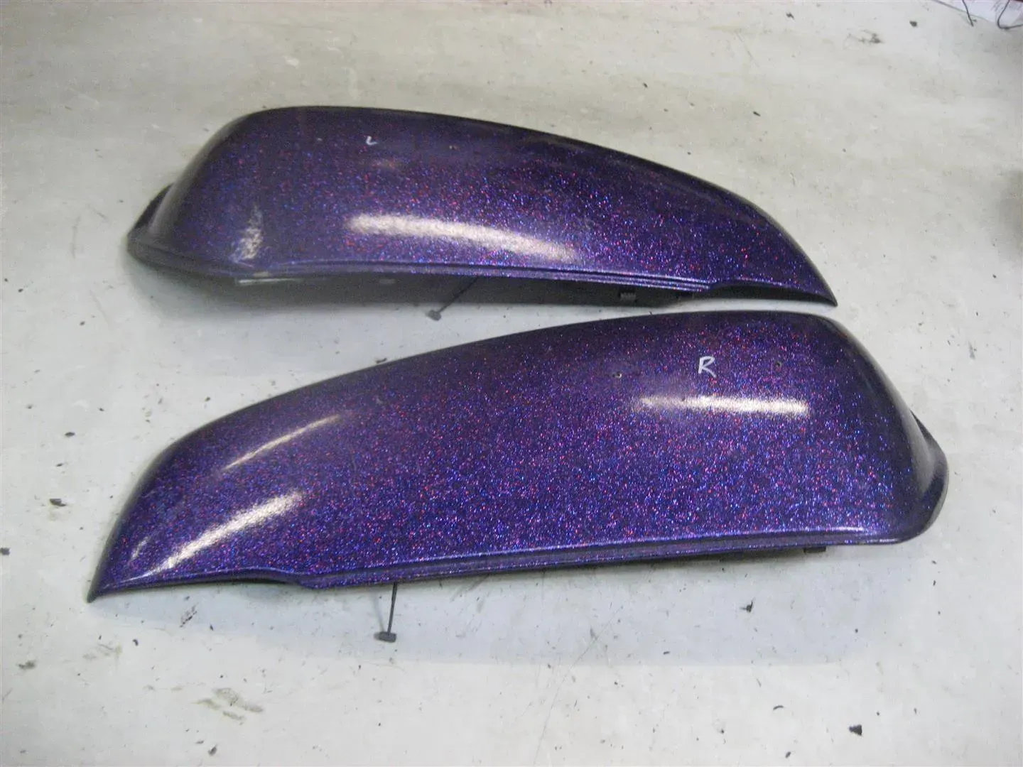 2. HONDA GL 1000 GL1 GOLD WING VERKLEIDUNG TANK LINKS RECHTS LILA TANKATTRAPPE - Bild 1