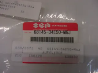 E1692. Suzuki GSX-R 600 Aufkleber Dekor 68185-34E50-M6J Verkleidung Emblem - Bild 4
