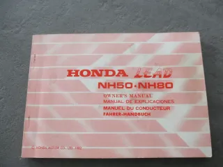 Honda NH50_80 Lead ET 00X36-GC8-6000 Bordbuch Fahrer-Handbuch Bedienungsanleitung - Bild 1