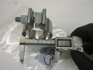 Auspuffschelle Rohrschelle Krümmerschelle C90. Harley Davidson Krümmer Auspuff - Bild 3