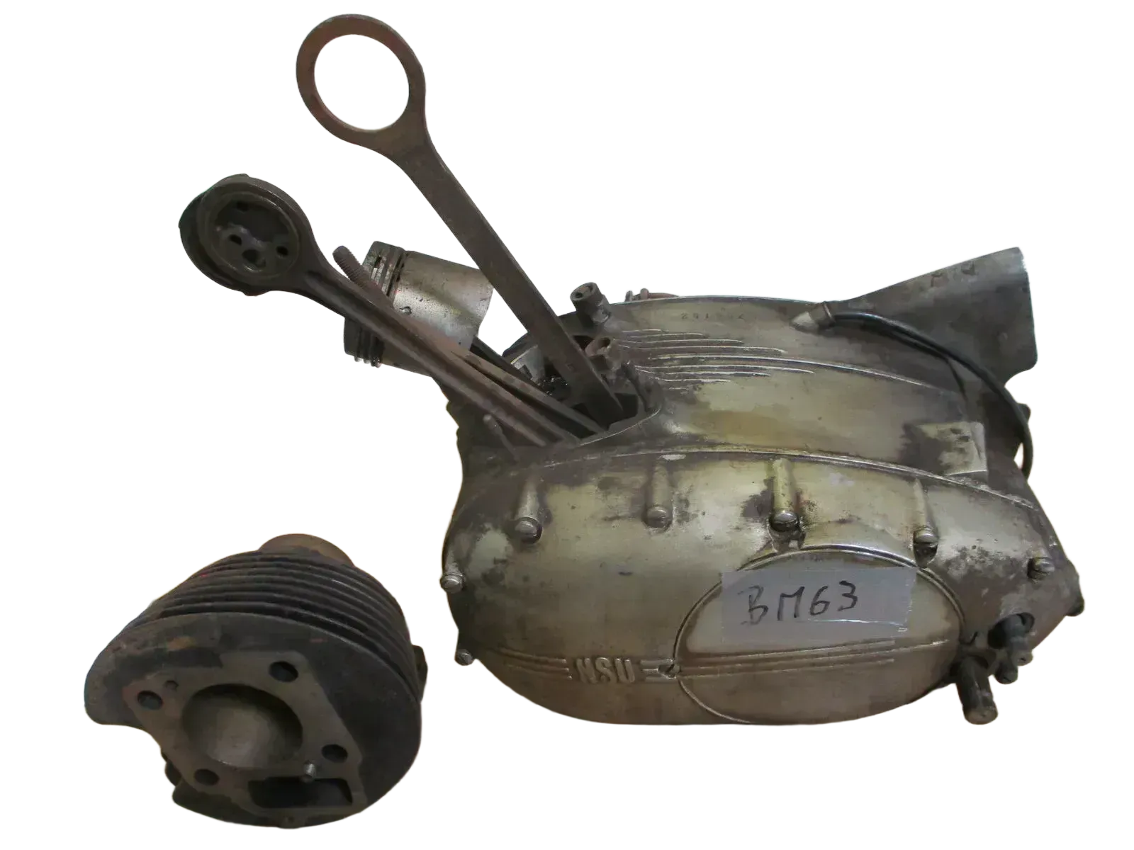 Motor 756152 Motorgehäuse BM63 NSU MAX Standard Spezial 251 OSB Kurbelwelle Zyli - Bild 1