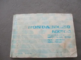 Honda NX 500_650 Bordbuch Fahrer-Handbuch Bedienungsanleitung manuel du conducteur - Bild 1