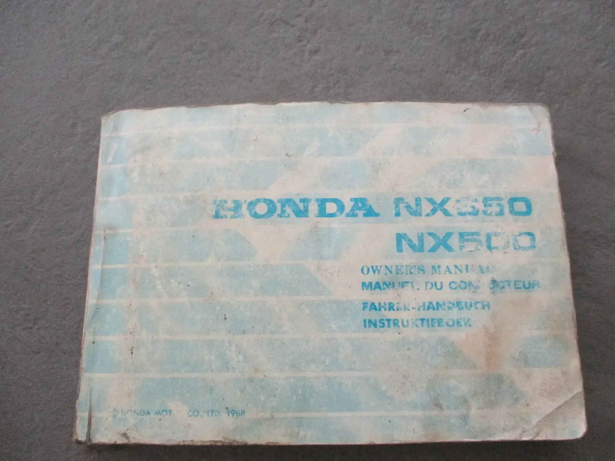 Honda NX 500_650 Bordbuch Fahrer-Handbuch Bedienungsanleitung manuel du conducteur - Bild 1
