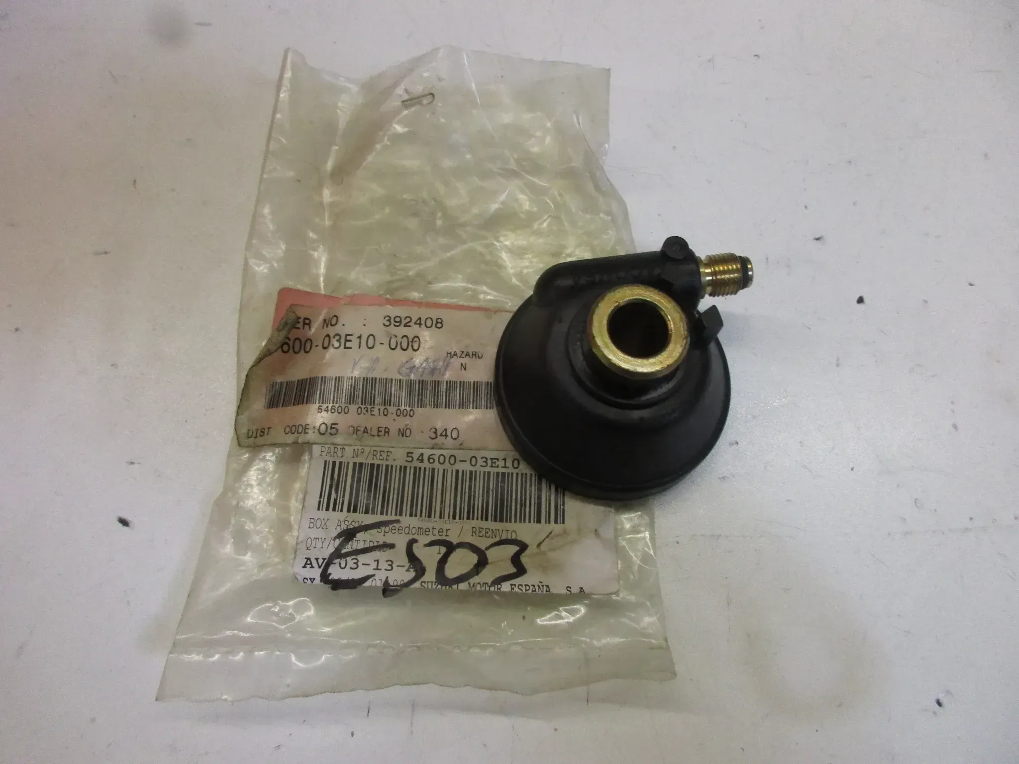 E503. Suzuki SMX 50 Tachoantrieb Tacho 54600-03E10 Tachoschnecke Antrieb Geber - Bild 1
