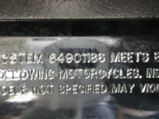 J314 Harley Davidson Low Rider FXLRS Auspuff Endtopf 64901186 Schalldämpfer Hitzeschild - Bild 7
