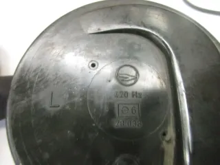 B424 Hupe links Horn 420 HZ E6 Signal 28.038 Trompete BMW DKW Oldtimer - Bild 6