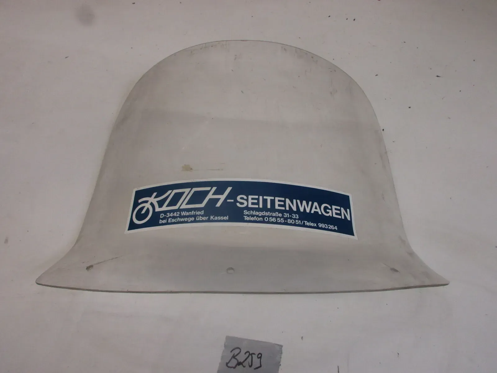 B259 Beiwagen Windschild Visier Koch Steib BMW DKW Schutzscheibe Verkleidung - Bild 1