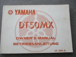 Yamaha DT 50 MX ET 54Y-F8199-21 Bedienungsanleitung Bordbuch Fahrer-Handbuch - Bild 1