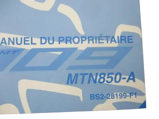 Yamaha MT-09 MTN850-A Tracer #3 manuel du proprietaire Bedienungsanleitung - Bild 2