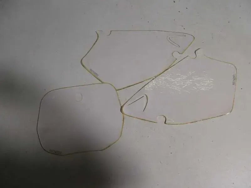 K41. YAMAHA YZ 125, 250 STARTNUMMER AUFKLEBER DEKORSET DEKOR WEISS GLANZ 802 - Bild 1