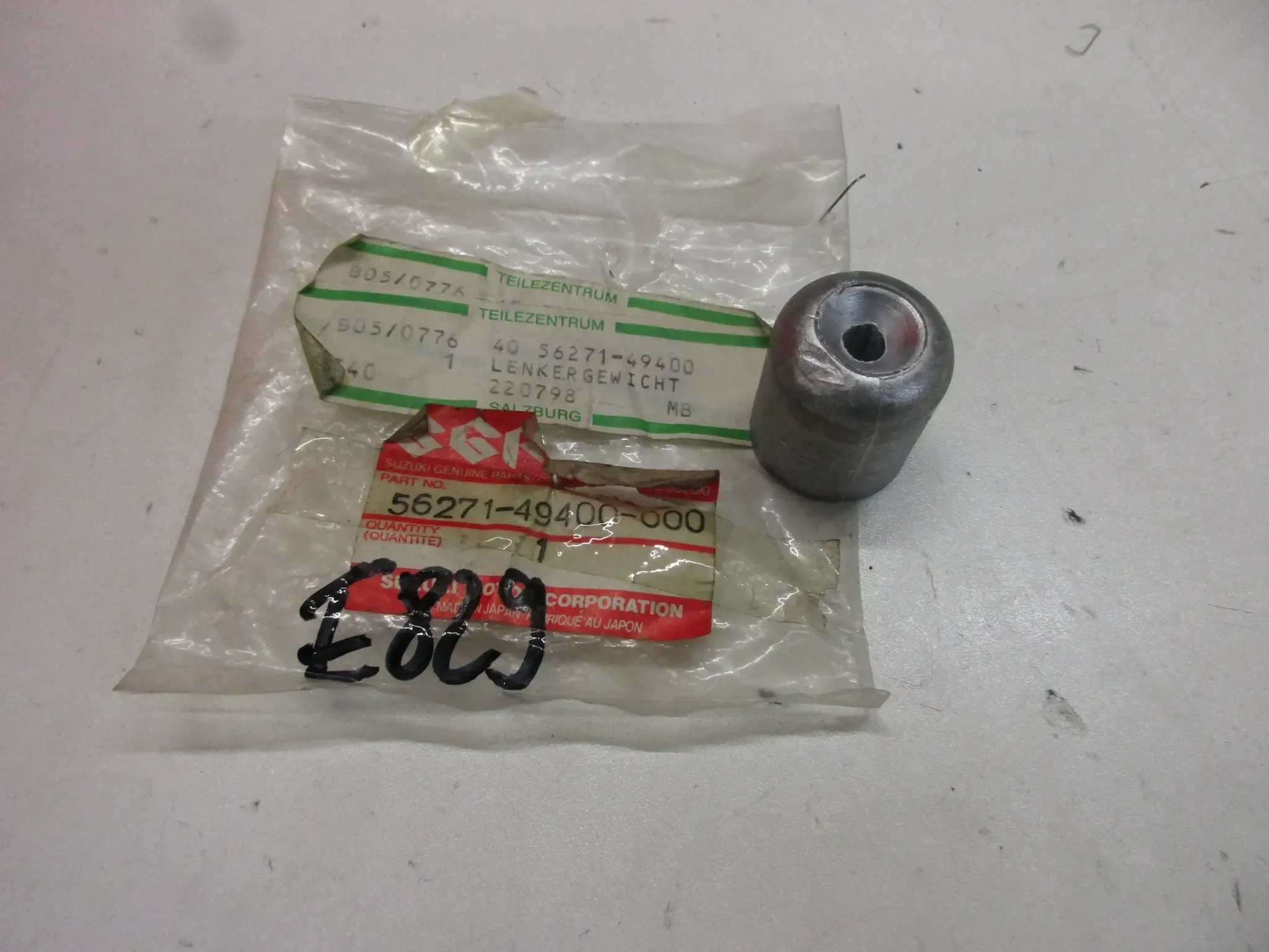 E829. Suzuki DR 800 S Big Lenkergewicht Lenker 56271-49400 Vibrationsdämpfer - Bild 1