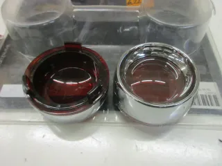 Deep Dish Bezel Red Blinker C23. Harley Davidson FXST Dyna Lens Ersatzglas - Bild 3