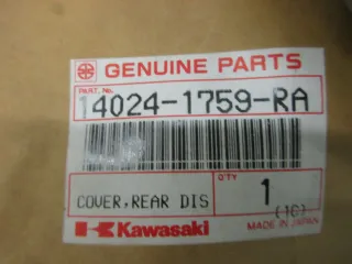 R1007 Kawasaki KLE 500 A Bremsscheibenschutz Verkleidung hinten oben 14024-1759-RA - Bild 4