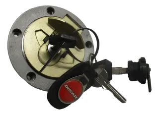 1. Ducati 750 SS ZDM Bj. 90-98 Tankschloß Tankdeckel Heckschloß Schlüssel - Bild 1