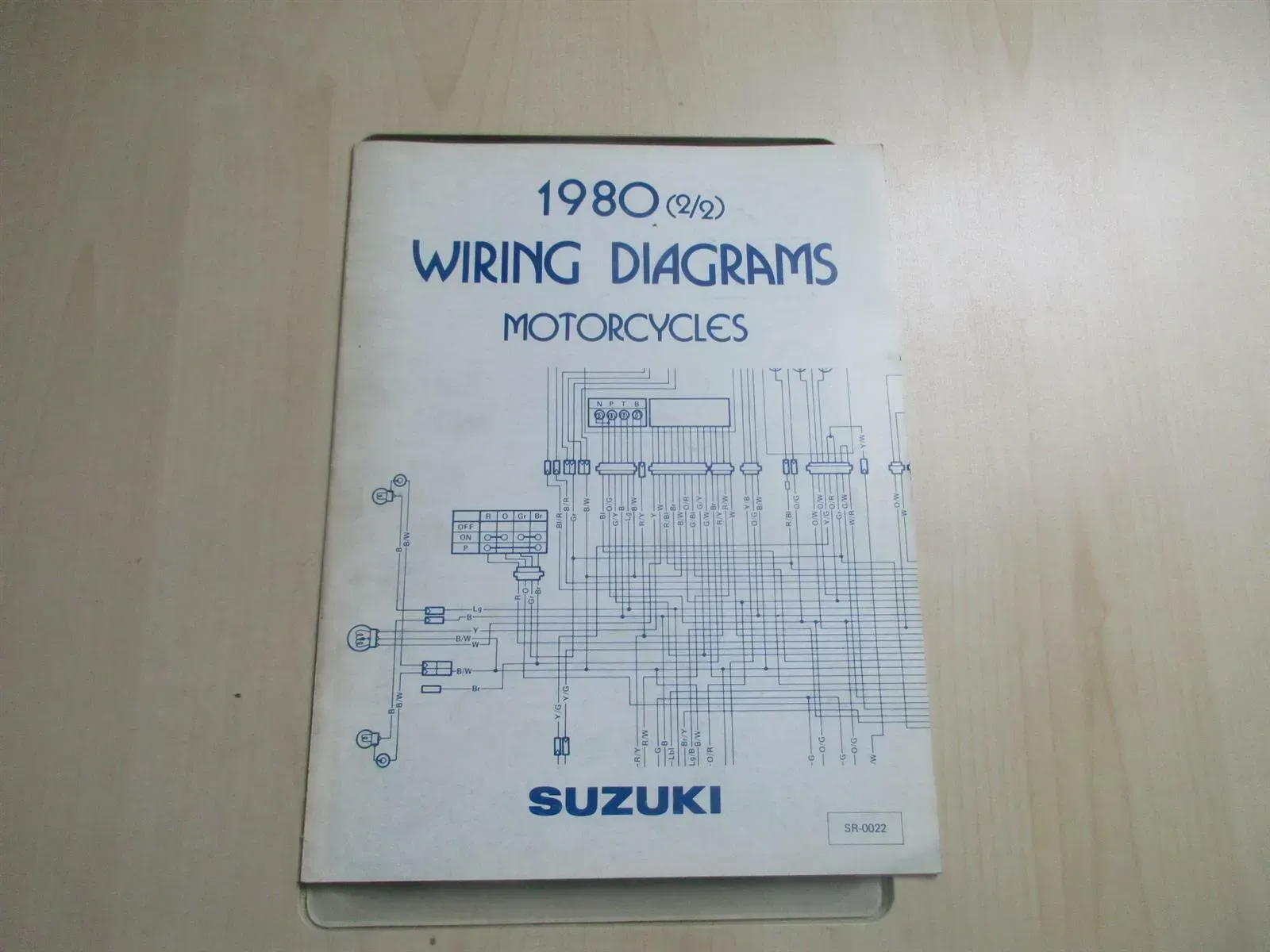 Suzuki Schaltplan Elektronik Handbuch Diagram SR-0022 Wiring 1980 (2/2) - Bild 1