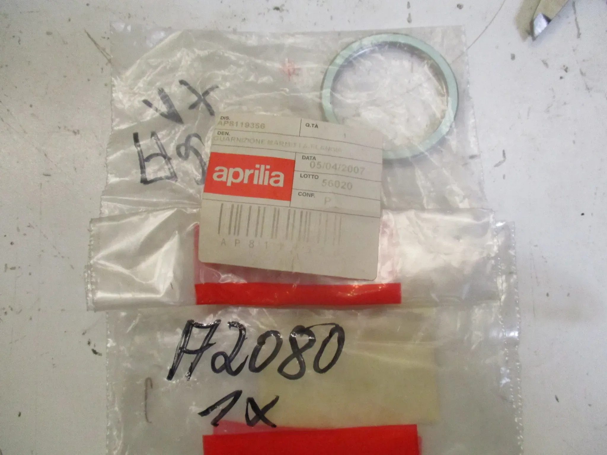 A2080 Aprilia RS_DT_RGV 250 Krümmerdichtung Auspuff 8119356 - Bild 1