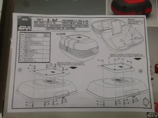 A1030 Givi Deckel Verkleidung Koffer Topcase Givi E67R für E50 Gepäckkoffer - Bild 3