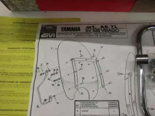 Windschildhalter Cockpitscheibe X1202 Yamaha XV 535 Virago Givi Monorack AS 71 - Bild 3