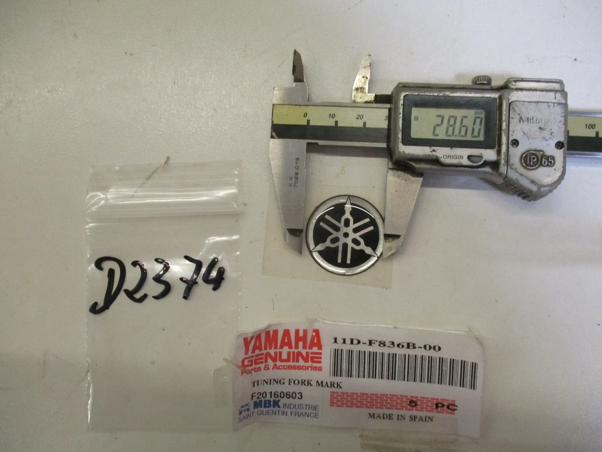D2374 Yamaha XT 660 X-Max 125_250_400 Emblem ET 11D-F836B-00 Dekor Schriftzug - Bild 1