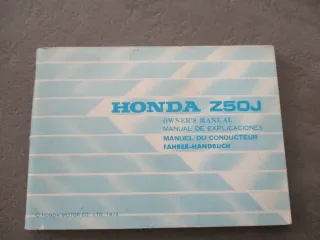 Honda Z50J Monkey ET 3616500 Bordbuch Fahrer-Handbuch Bedienungsanleitung - Bild 1