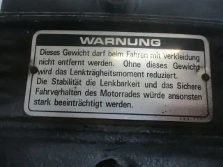 2. Honda GL 1100 SC02 Goldwing Gewicht mit Halter Lenkergewicht Stabilisator - Bild 3