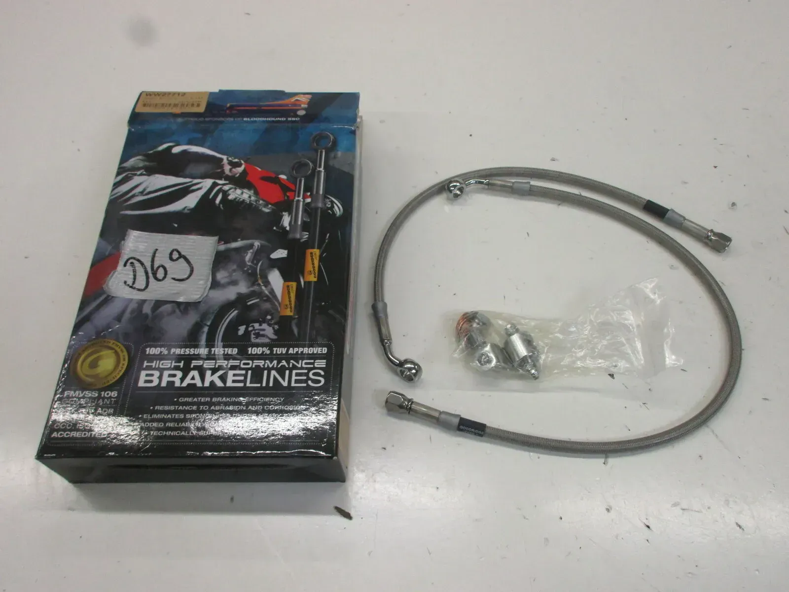Bremsleitung vorne TÜV Stahlflex D69. Harley Davidson Softail FXST Bremssattel - Bild 1