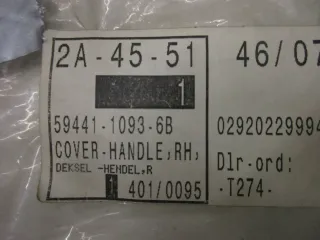 A1460 Kawasaki KL 650 B Tengai Griffschale rechts Verkleidung 59441-1093-6B Lenker Griffschutz - Bild 5