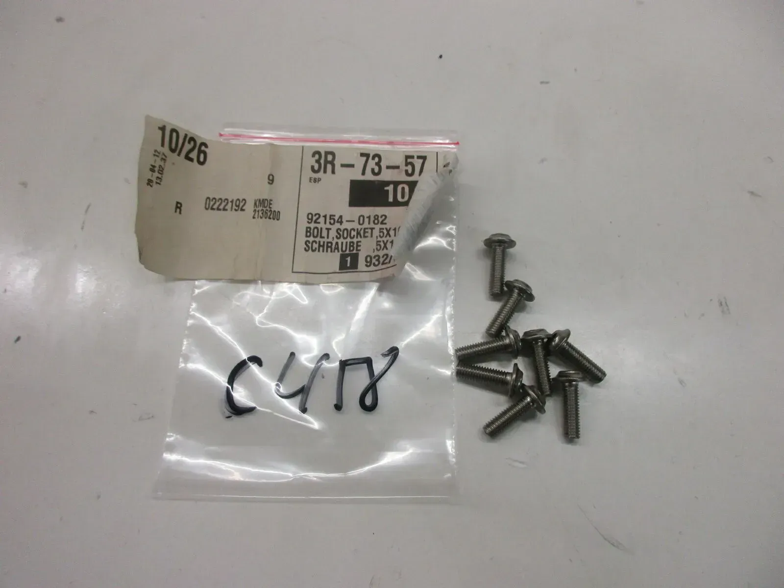 C458. Kawasaki Ninja 250_300 R Schraube M5x16 Rahmen Verkleidung bolt 92154-0182 - Bild 1