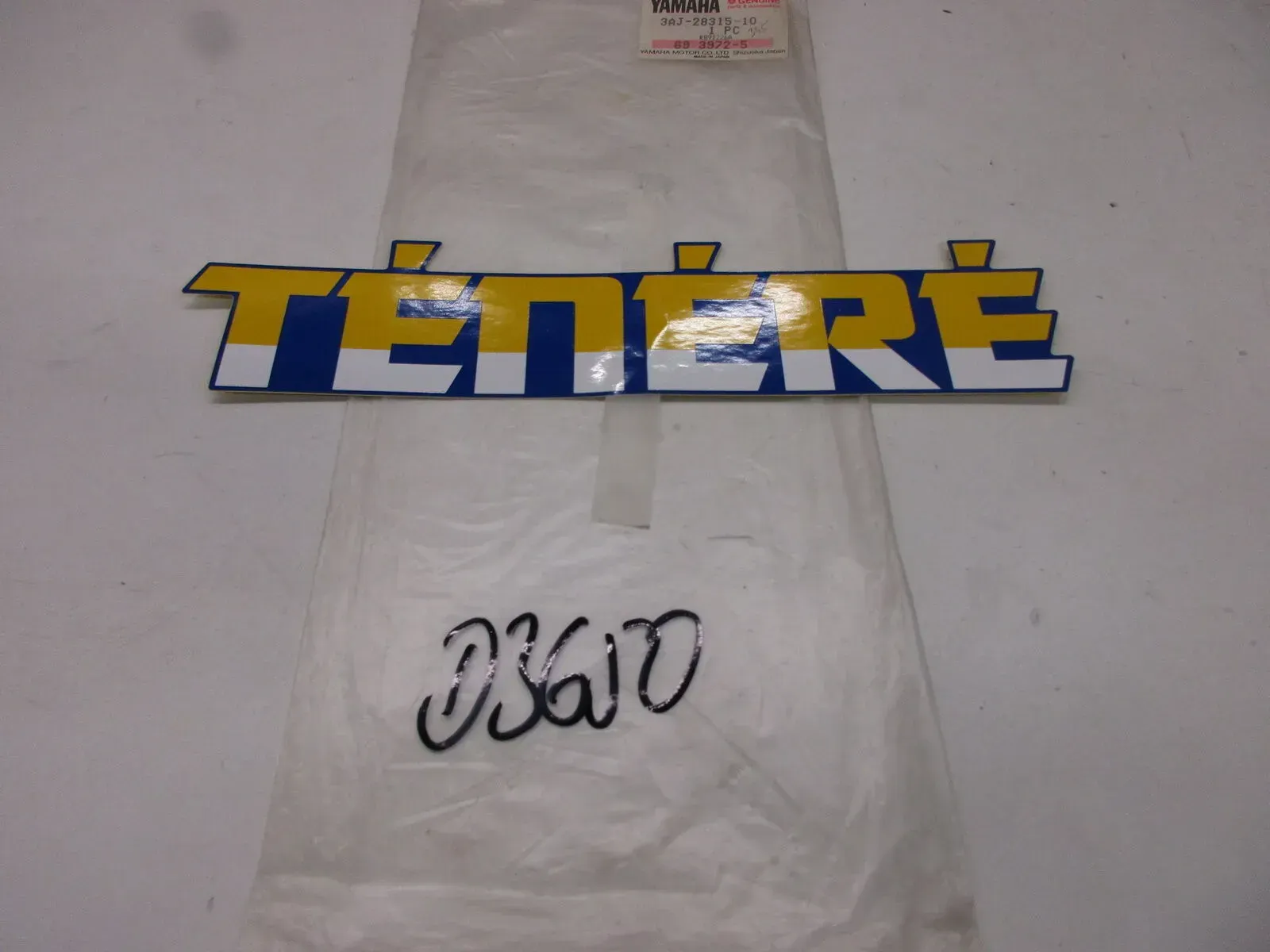 Aufkleber 3AJ-28315-10 D3650. Yamaha XT 600 Z Emblem Logo Verkleidung Dekor - Bild 1