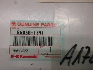 A1721 Kawasaki GPZ 500 S Aufkleber Verkleidung Emblem 56050-1591 Dekor Original - Bild 4