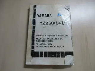 Yamaha YZ 250 (D) LC Handbuch Wartungsanleitung Fahrerhandbuch 4DA-28199-80 - Bild 1