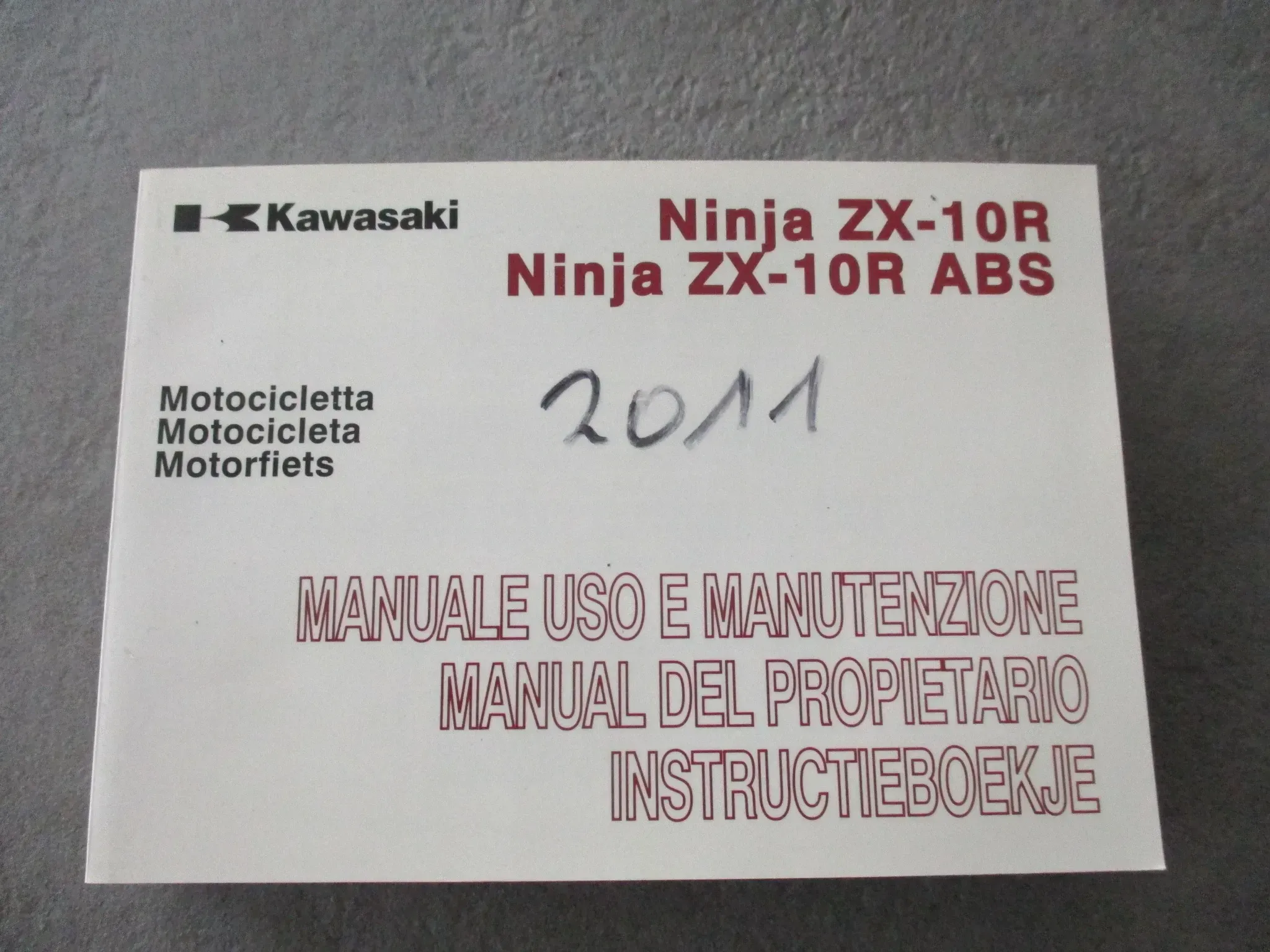 Kawasaki ZX-10R ABS ZX1000 ET 99976-1622 Manuel del Propietario Benutzerhandbuch - Bild 1