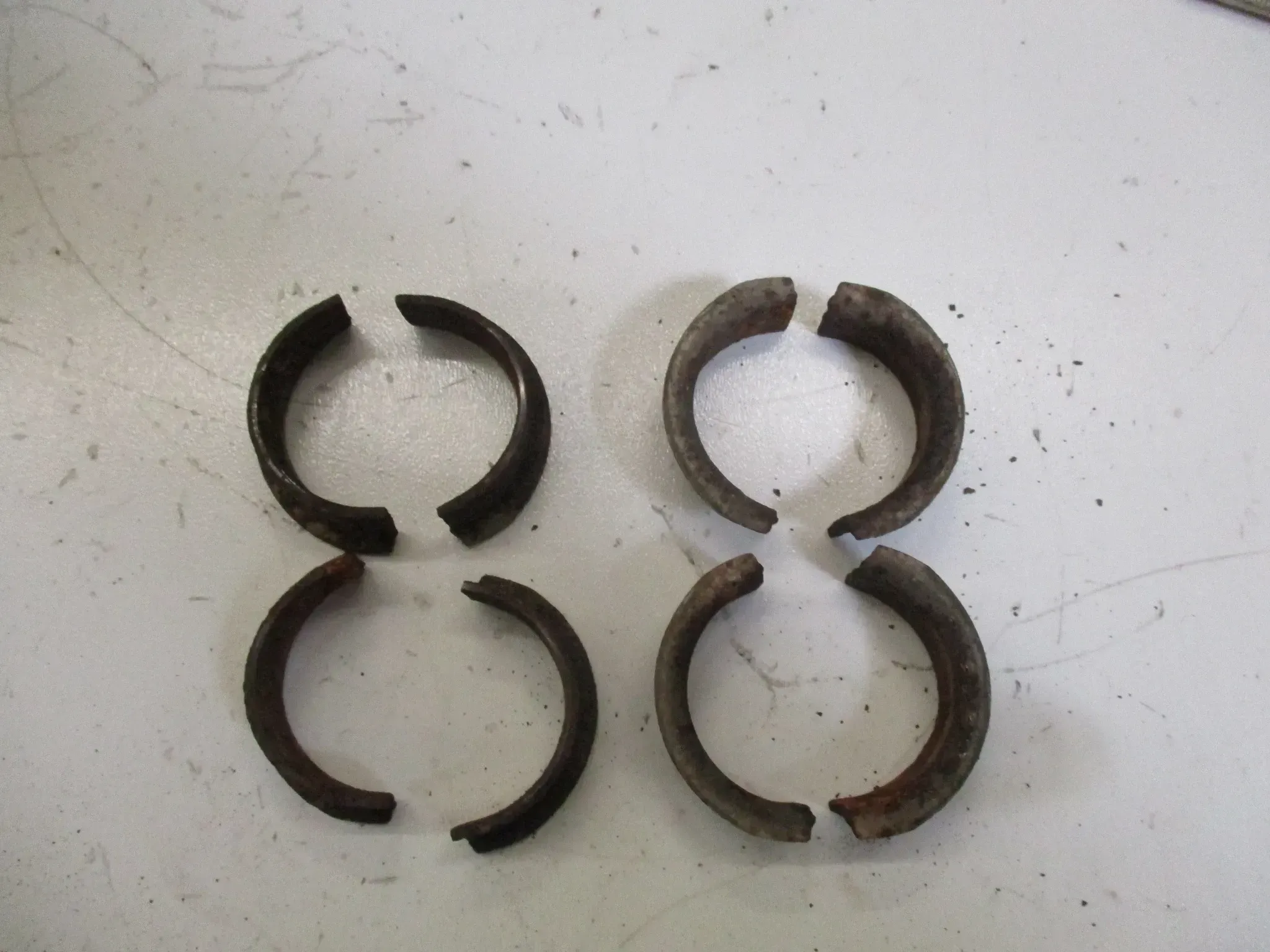 3. Kawasaki ZR-7 S ZR750F Auspuffmonde Halbmonde Auspuff Dichtung Krümmer gasket - Bild 1