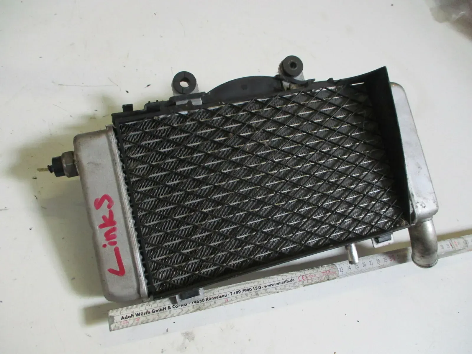 2. Honda VFR 800 FI RC 46 Kühler Wasserkühler links mit Fühler radiator left - Bild 1