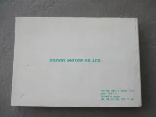 Suzuki GSX 1100 F Bedienungsanleitung Fahrerhandbuch Handbuch Bordbuch - Bild 3