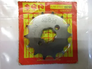 E769. Suzuki TS 100_125 Zahnrad Ritzel 27511-13700 Kettenrad 14 T Motor Antrieb sprocket - Bild 2
