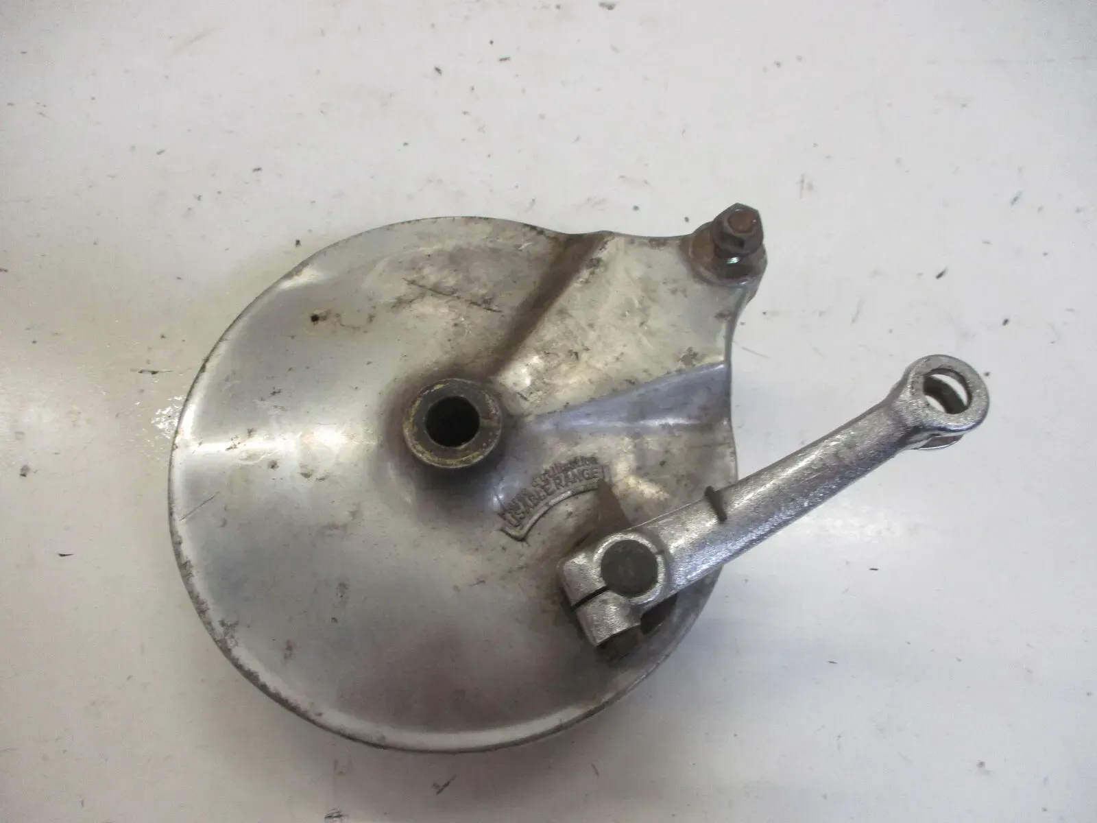 1. Kawasaki EN 500 EN500A Bremstrommel Bremsankerplatte hinten Bremsbelag 180 mm - Bild 1