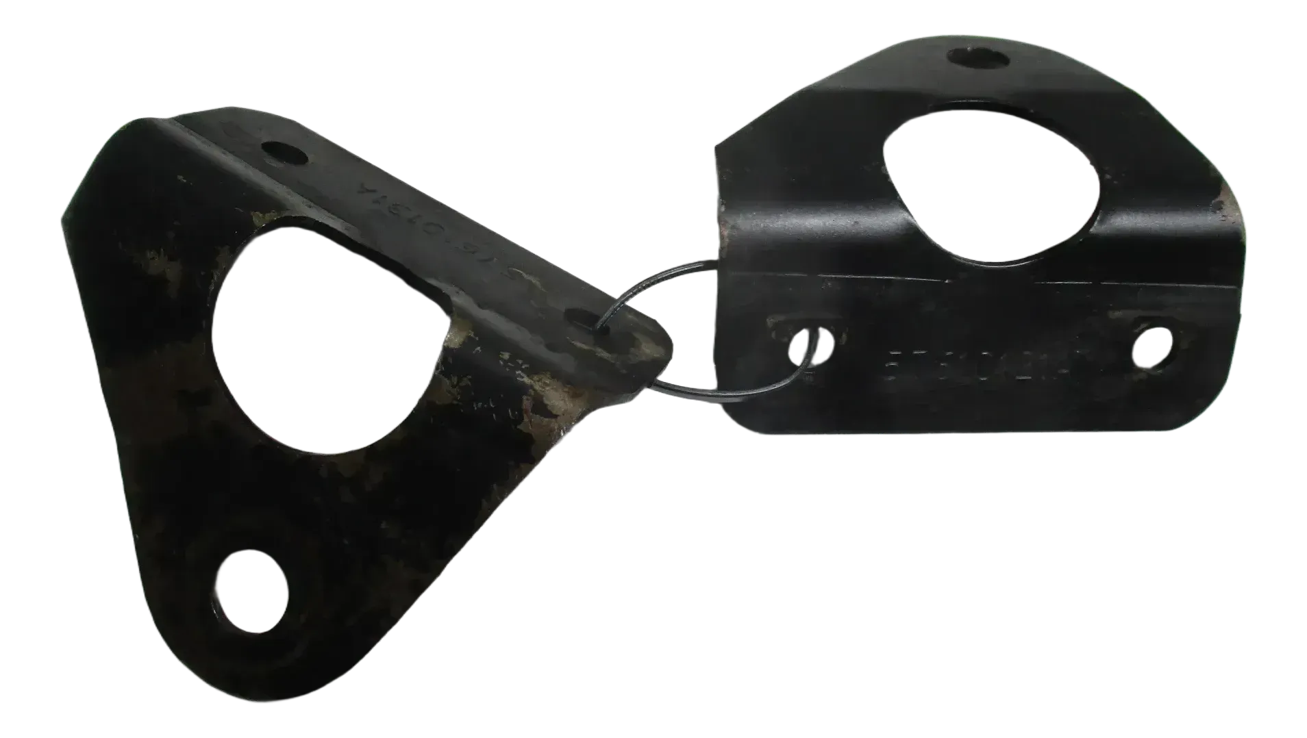 1. Ducati 750 SS ZDM Bj. 90-98 Auspuffhalter Träger Bügel li + re schwarz - Bild 1