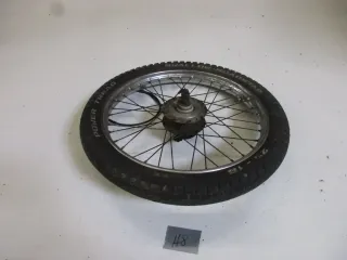 H8. Puch Mofa Felge vorne Vorderrad 1,20 x 16 Zoll Silverseal Speichenfelge Bremstrommel Tachoschnecke - Bild 4