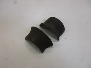 H1. Honda CB 200 B Auspuffmonde Halbmonde Auspuff Krümmer Flansch - Bild 1