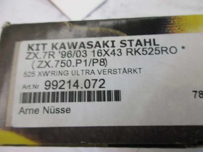 Chainset Kawasaki ZX-7 R ZX750P Ultra Reinforced Chainwheel
