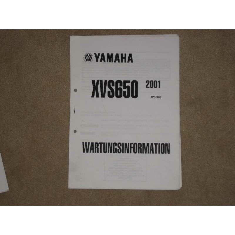 YAMAHA XVS 650 WARTUNGSANLEITUNG SERVICE INFORMATION ...